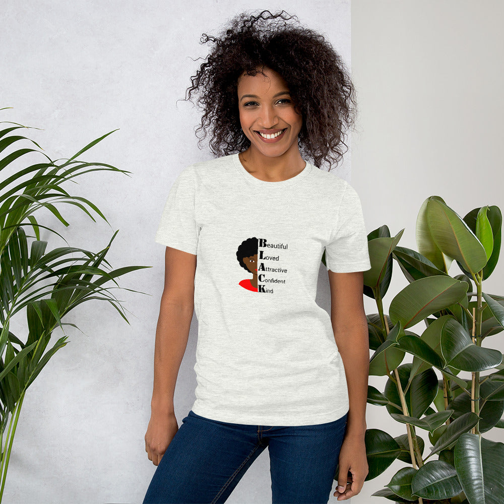 T-shirt Black Woman Short-Sleeve Afro Woman Quotes Unisex