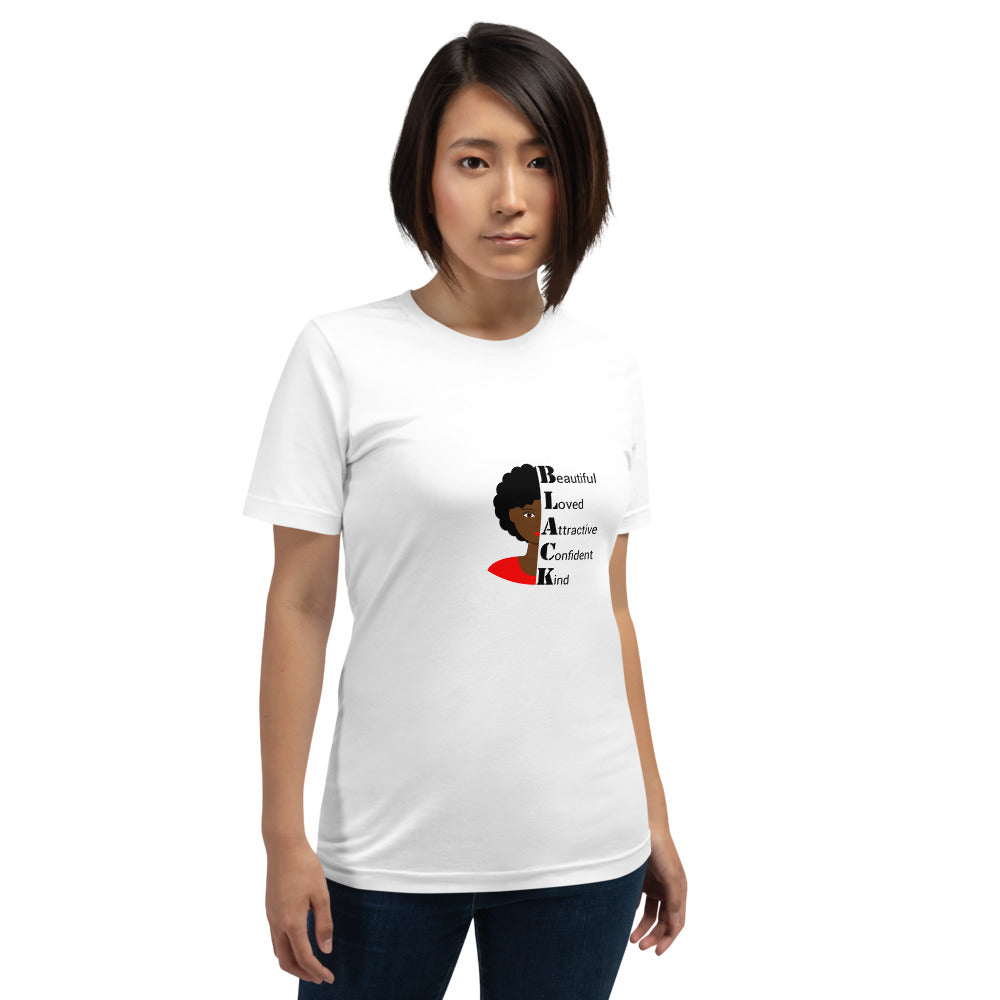 T-shirt Black Woman Short-Sleeve Afro Woman Quotes Unisex