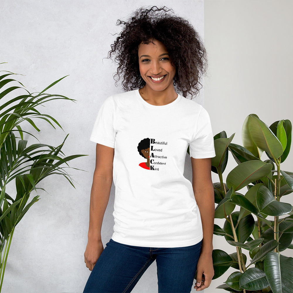 T-shirt Black Woman Short-Sleeve Afro Woman Quotes Unisex