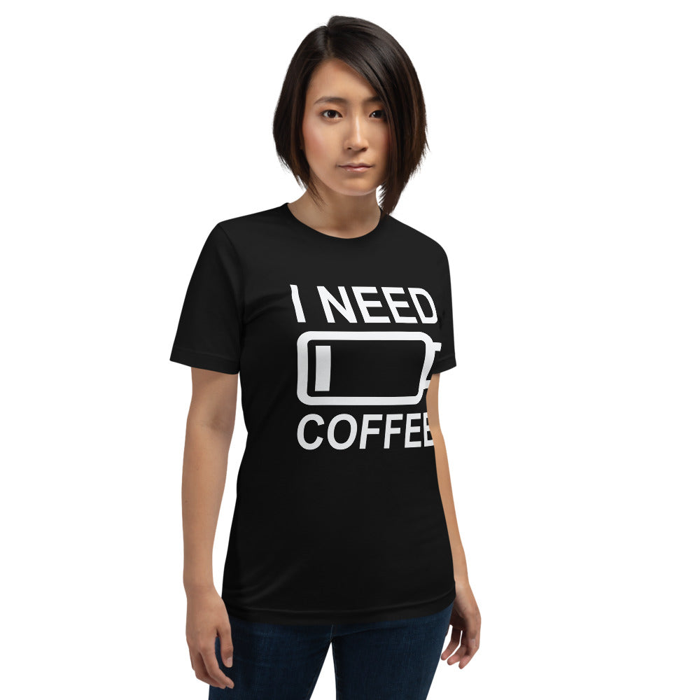 I Need Coffee t-shirt Energy of coffee short-sleeve unisex t-shirt