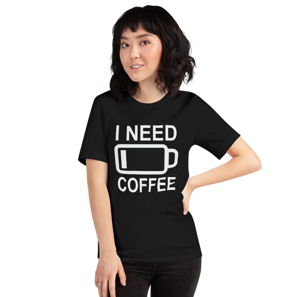 I Need Coffee t-shirt Energy of coffee short-sleeve unisex t-shirt