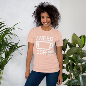 I Need Coffee t-shirt Energy of coffee short-sleeve unisex t-shirt